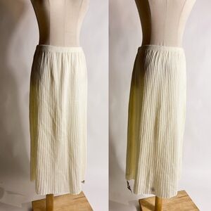 VINTAGE Deadstock Ivory Knit Midi Skirt Womens Medium